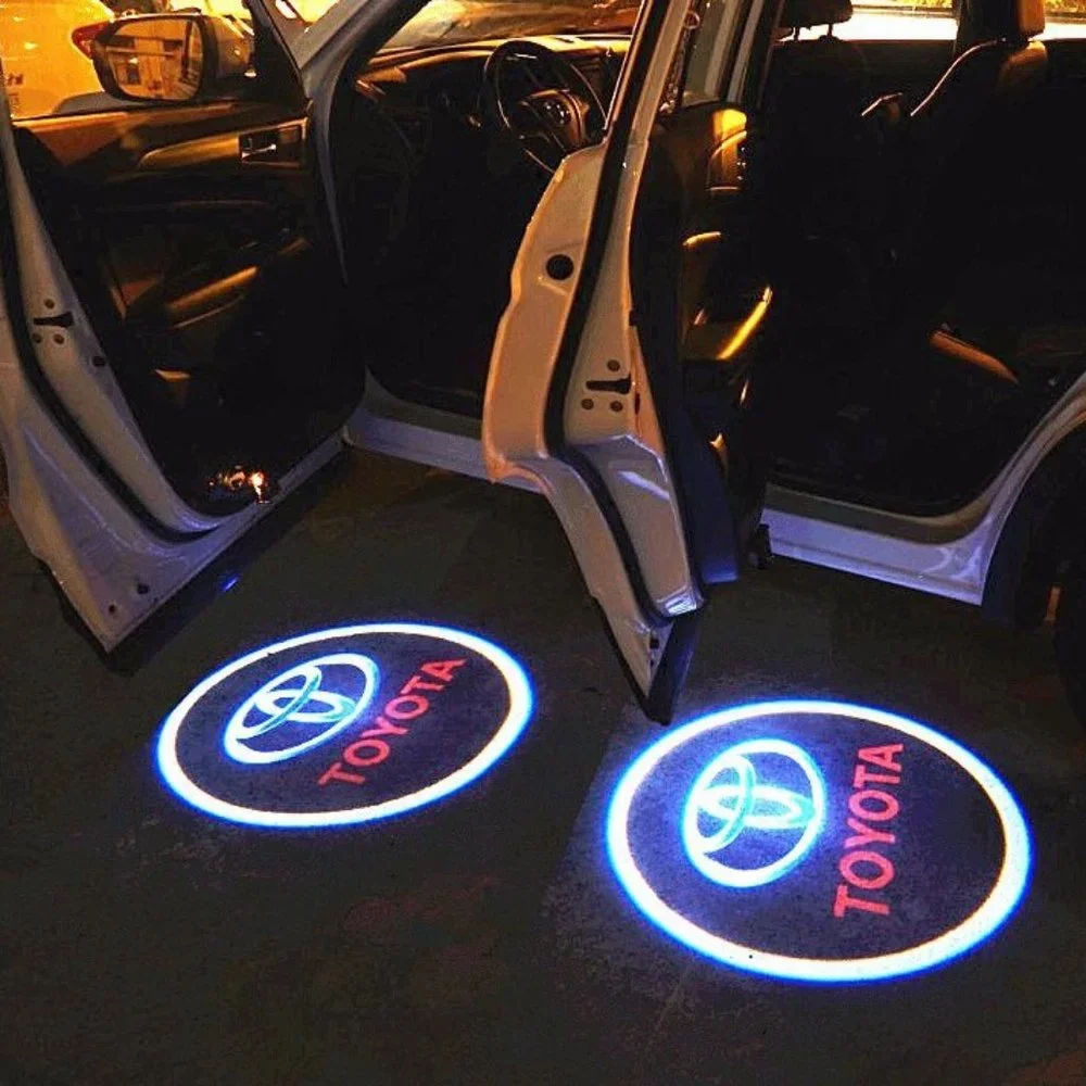 2x PCs Toyota Logo Wireless Car Door Welcome Laser Projector Emblem